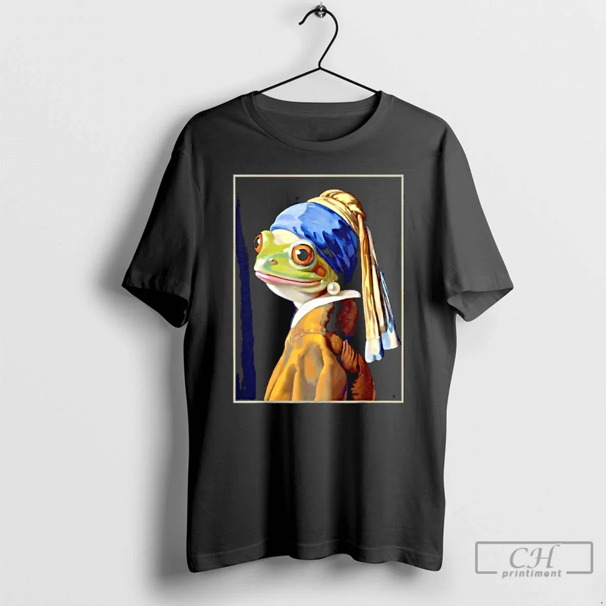 Classic Frog Vermeers Girl Pearl Earring Parody Meme T-Shirts, Hoodie, Sweatshirt - T-Shirt, Sweatshirt, Hoodie