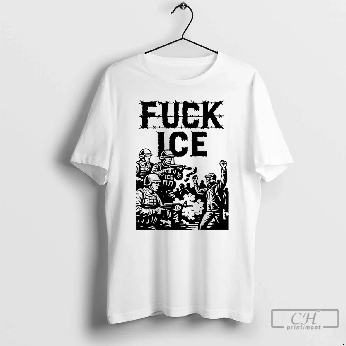 Classic Fuck Ice Barbed Wire Protest T-Shirts, Hoodie, Sweatshirt - T-Shirt, Sweatshirt, Hoodie