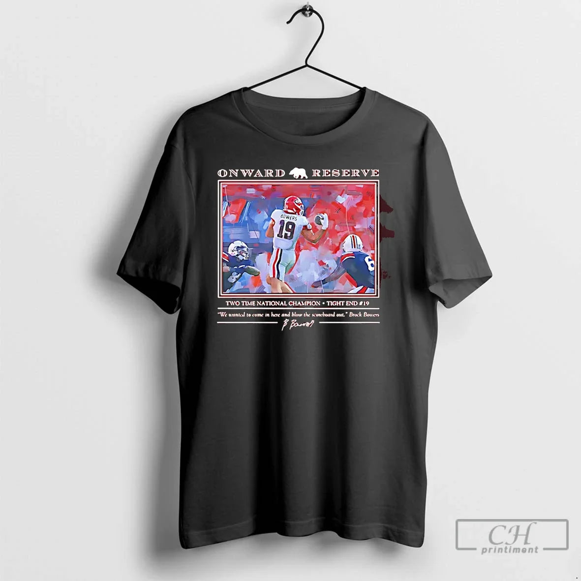 Classic Georgia Bulldog Two Time National Champion Tight End Number 19 T-Shirts, Hoodie, Sweatshirt - T-Shirt, Sweatshirt, Hoodie