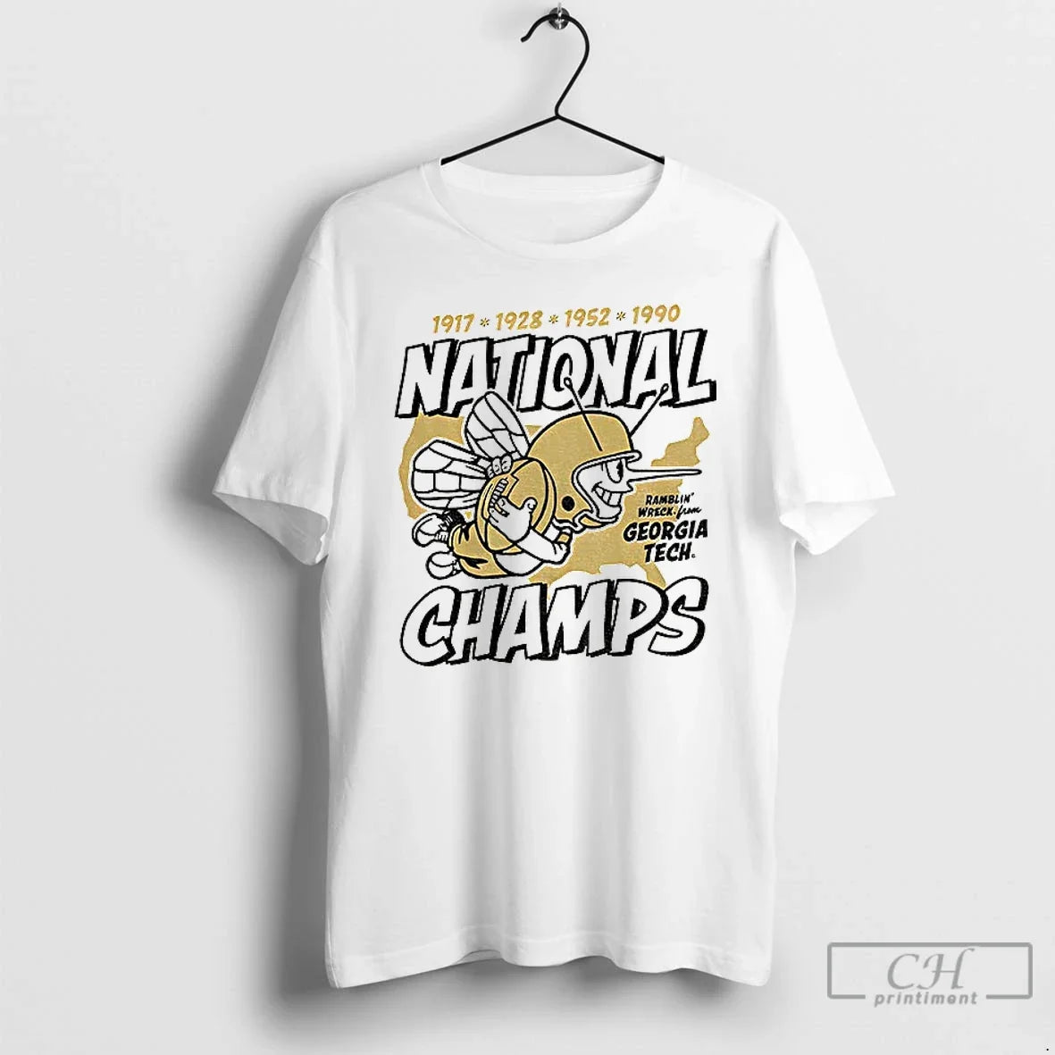 Classic Georgia Tech Yellow Football Four Time National Champs T-Shirts, Hoodie, Sweatshirt - T-Shirt, Sweatshirt, Hoodie