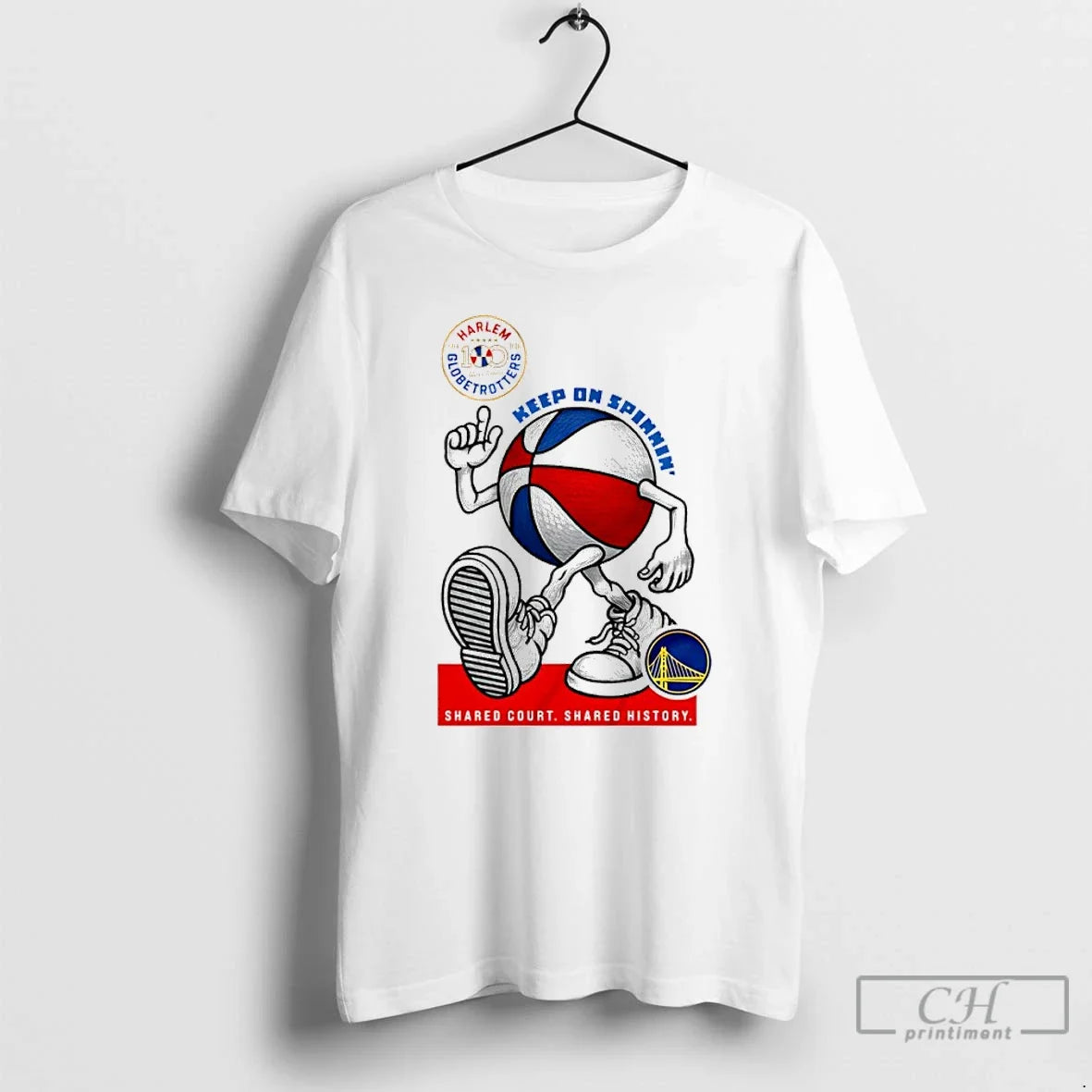 Classic Golden State Warriors X Harlem Globetrotters Keep Spinning T-Shirts, Hoodie, Sweatshirt - T-Shirt, Sweatshirt, Hoodie