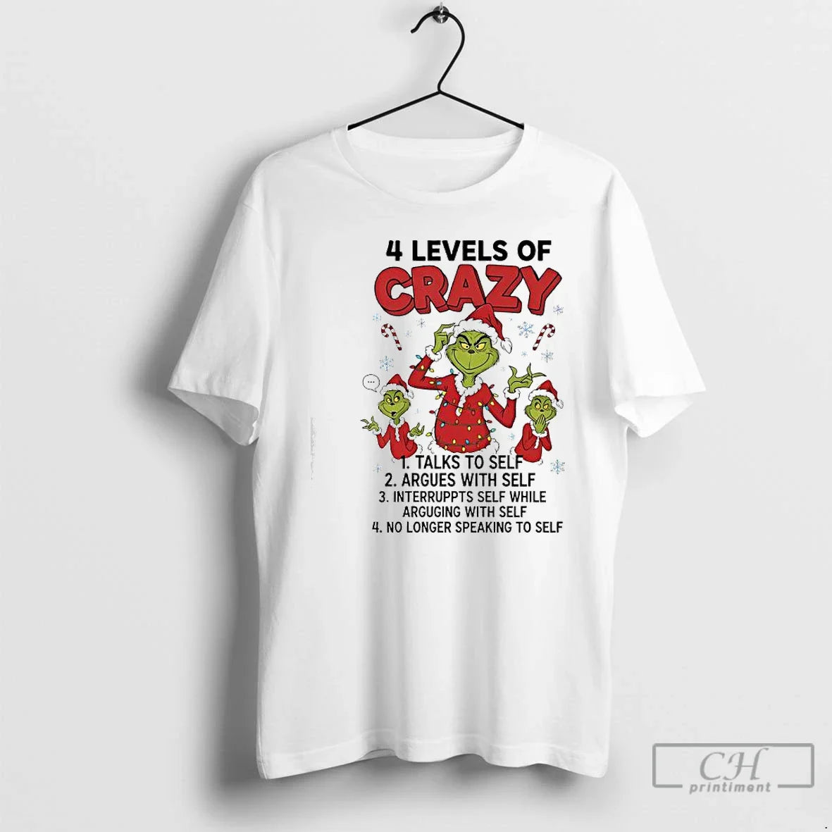 Classic Grinch 4 Levels Crazy Talks Argues Interruppts Self While Arguging Self T-Shirts, Hoodie, Sweatshirt - T-Shirt, Sweatshirt, Hoodie