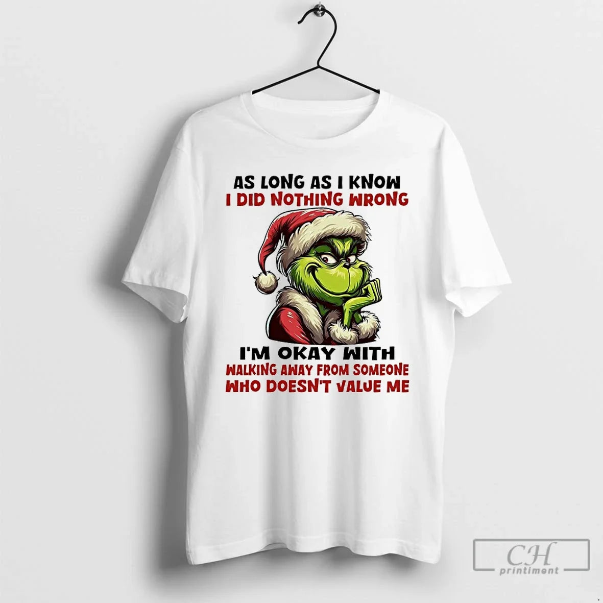 Classic Grinch As Long As I Know I Did Nothing Wrong Im Okay T-Shirts, Hoodie, Sweatshirt - T-Shirt, Sweatshirt, Hoodie