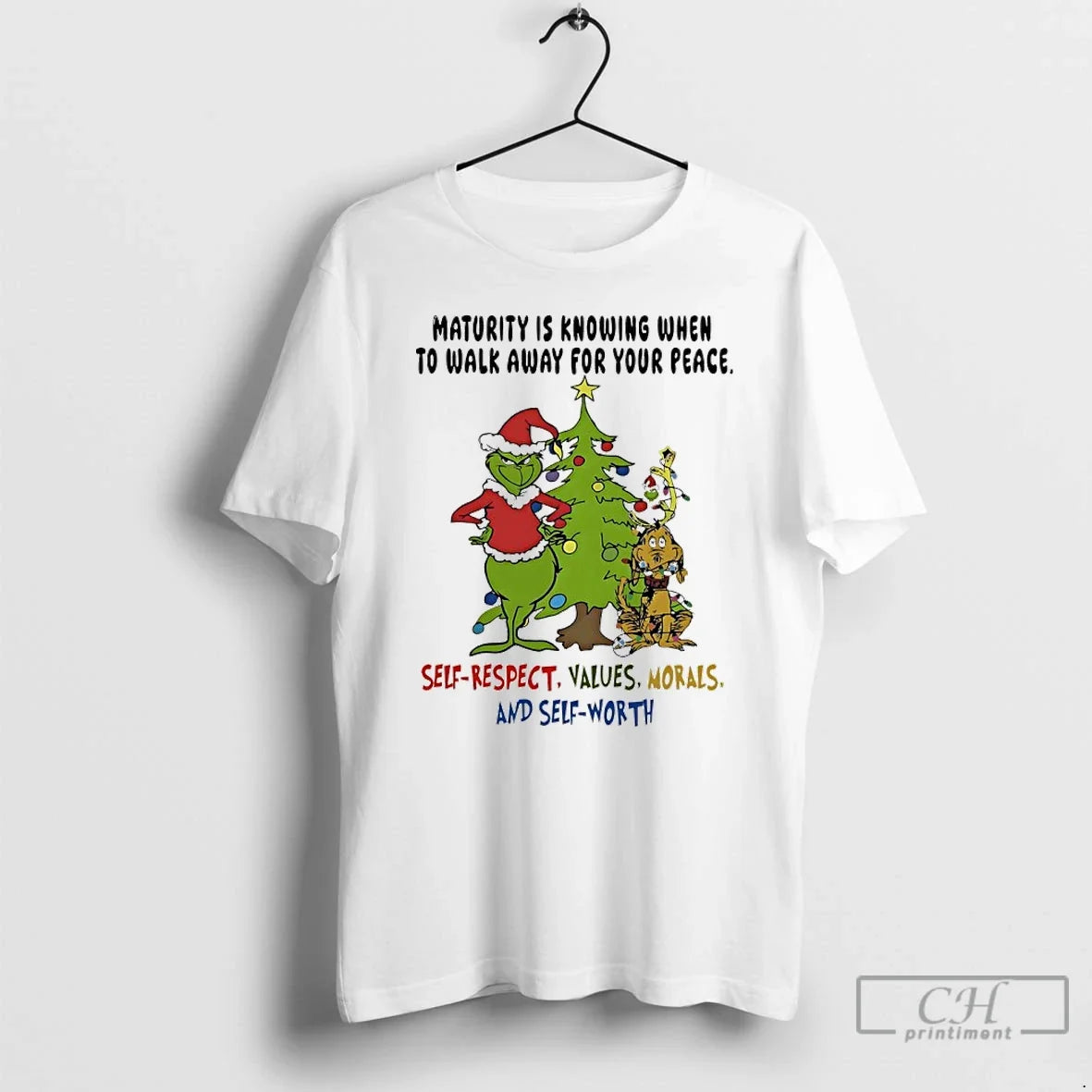 Classic Grinch Tree Maturity Is Knowing When Walk Away Your Peace Self T-Shirts, Hoodie, Sweatshirt - T-Shirt, Sweatshirt, Hoodie