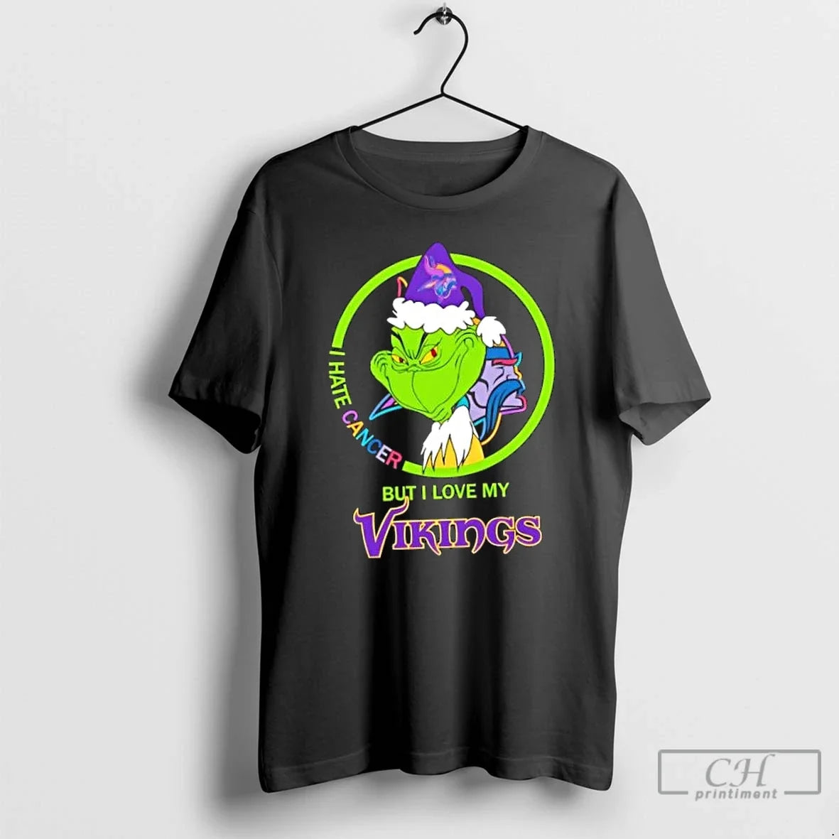 Classic Grinch I Hate Cancer But I Love My Minnesota Vikings Football T-Shirts, Hoodie, Sweatshirt - T-Shirt, Sweatshirt, Hoodie