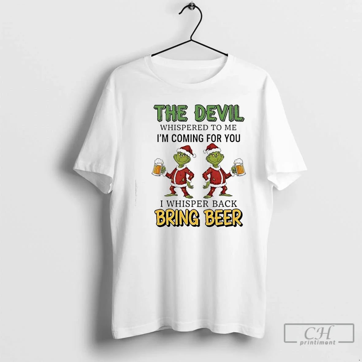 Classic Grinch Santa Suit Devil Whispered Me Im Coming You I Whisper T-Shirts, Hoodie, Sweatshirt - T-Shirt, Sweatshirt, Hoodie