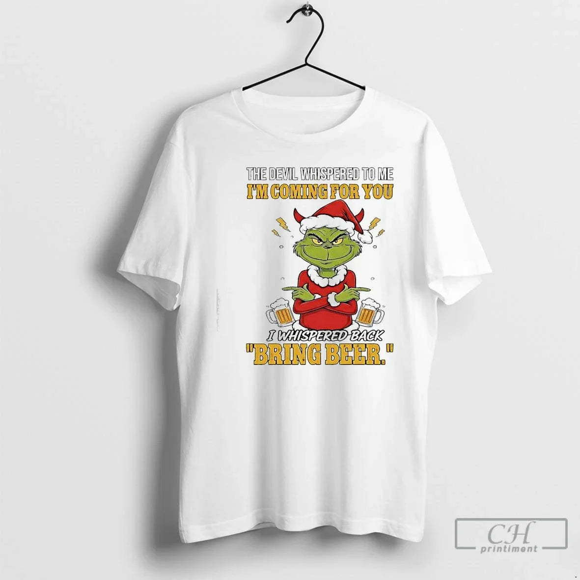 Classic Grinch Santa Devil Whispered Me Im Coming You I Whispered Back T-Shirts, Hoodie, Sweatshirt - T-Shirt, Sweatshirt, Hoodie