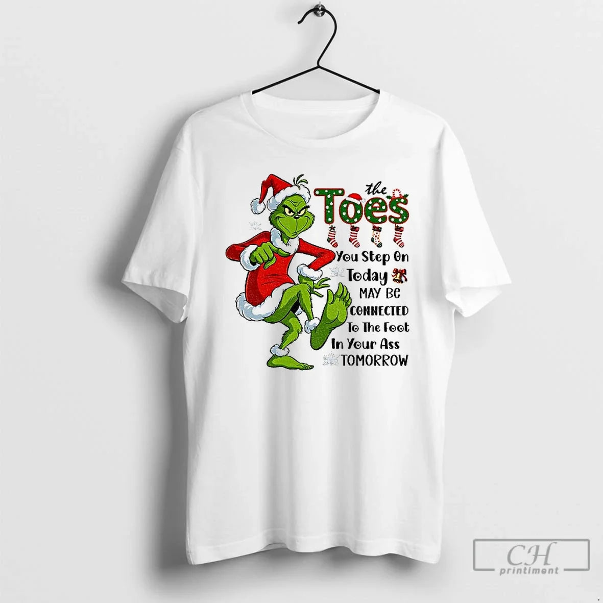 Classic Grinch Santa Toes You Step Today May Be Connected Foot T-Shirts, Hoodie, Sweatshirt - T-Shirt, Sweatshirt, Hoodie