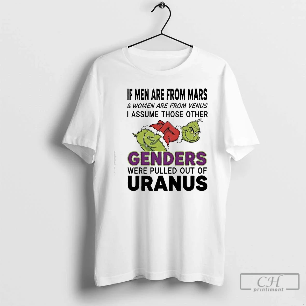 Classic Grinch Xmas I Assume Those Other Genders Were Pulled Out Uranus T-Shirts, Hoodie, Sweatshirt - T-Shirt, Sweatshirt, Hoodie