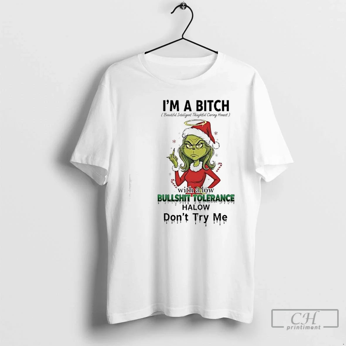 Classic Grinch Xmas Low Bullshit Tolerance Www Halow Dont Try Me T-Shirts, Hoodie, Sweatshirt - T-Shirt, Sweatshirt, Hoodie