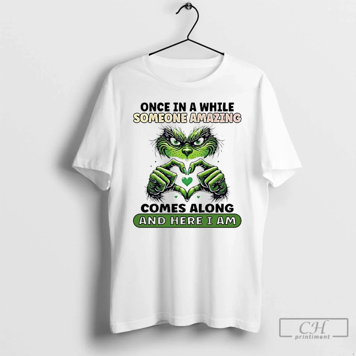 Classic Grinch Love Hand Once While Someone Amazing Comes Along Here T-Shirts, Hoodie, Sweatshirt - T-Shirt, Sweatshirt, Hoodie