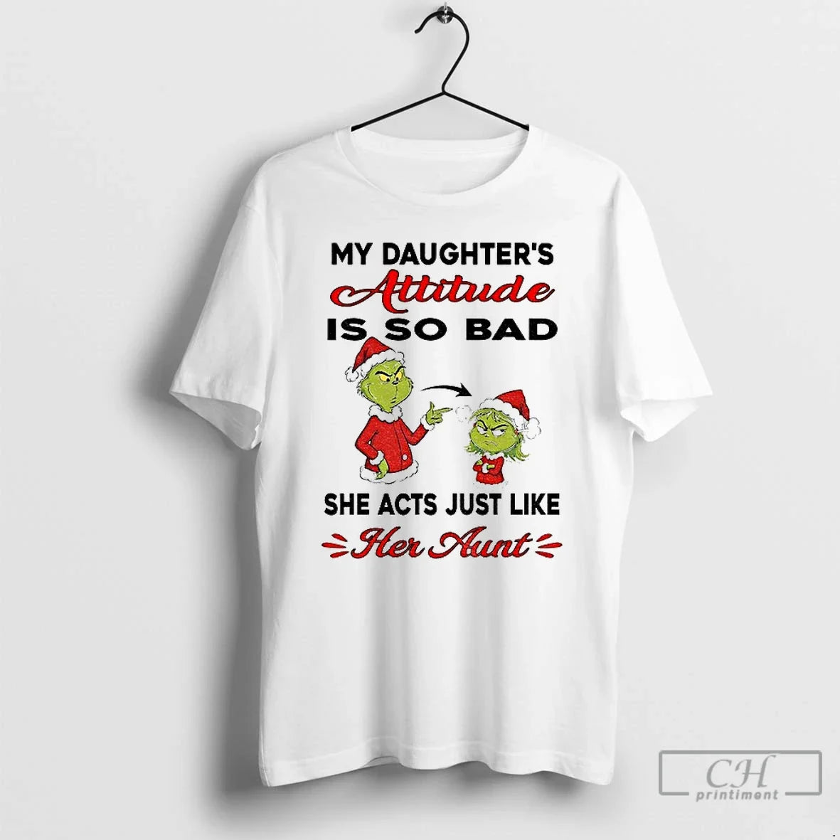 Classic Grinch My Daughters Attitude Is So Bad She Acts Just Like Her Aunt T-Shirts, Hoodie, Sweatshirt - T-Shirt, Sweatshirt, Hoodie
