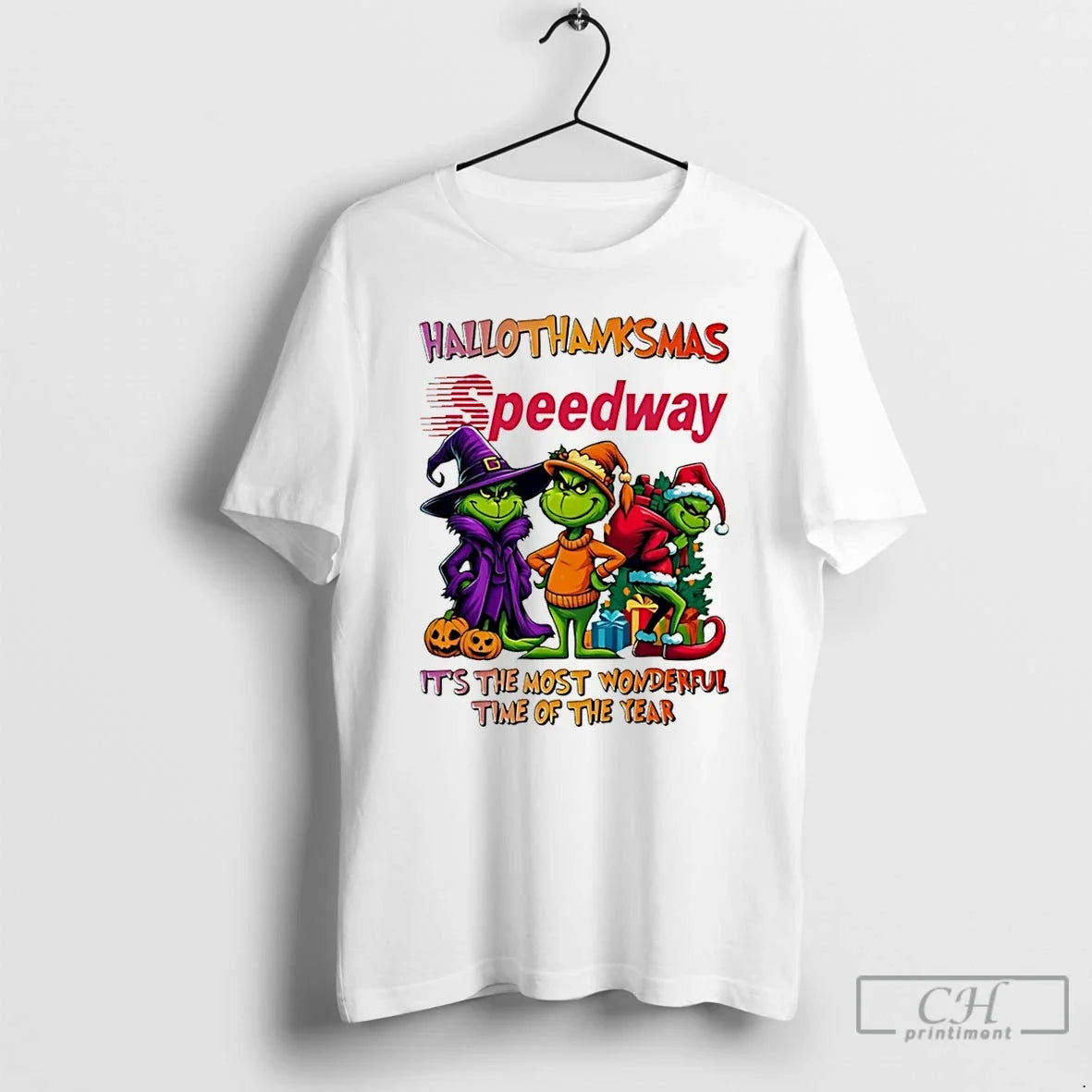 Classic Grinch X Speedway Most Time Year 2025 Happy Hallothanksmas T-Shirts, Hoodie, Sweatshirt - T-Shirt, Sweatshirt, Hoodie