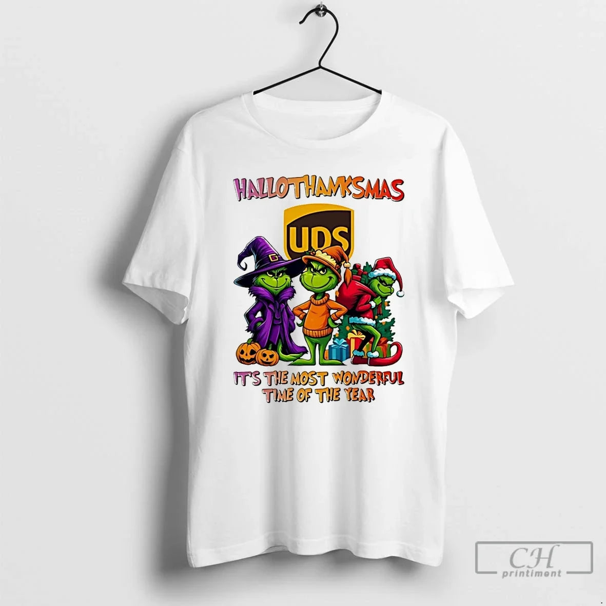 Classic Grinch X Ups Most Time Year 2025 Happy Hallothanksmas T-Shirts, Hoodie, Sweatshirt - T-Shirt, Sweatshirt, Hoodie