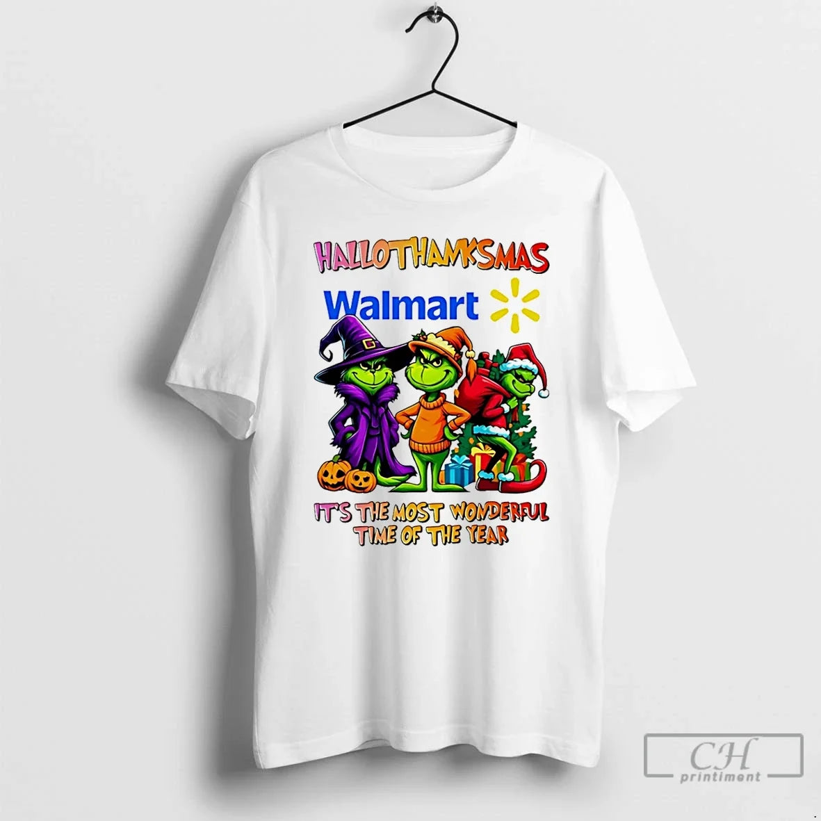 Classic Grinch X Walmart Most Time Year 2025 Happy Hallothanksmas T-Shirts, Hoodie, Sweatshirt - T-Shirt, Sweatshirt, Hoodie