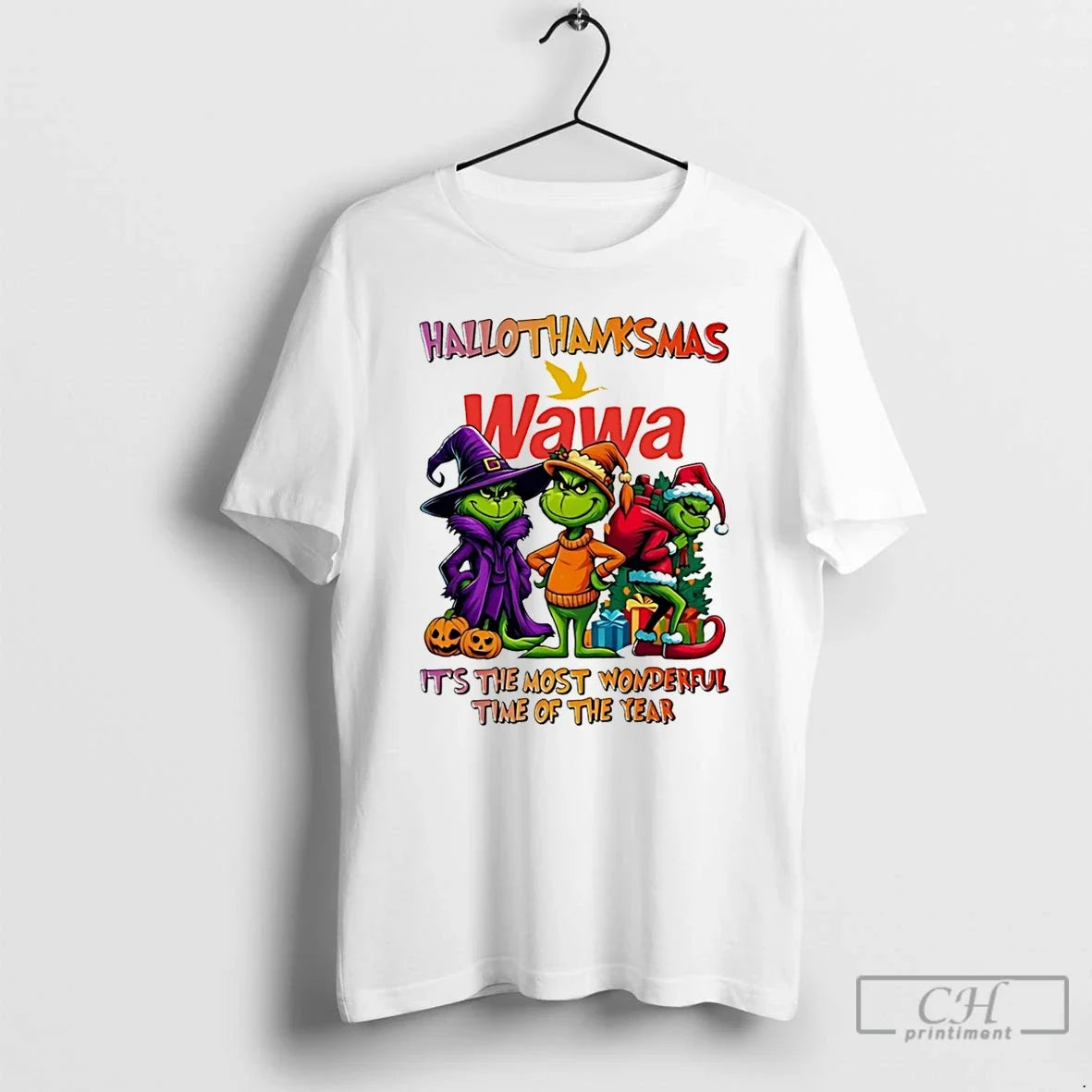 Classic Grinch X Wawa Most Time Year 2025 Happy Hallothanksmas T-Shirts, Hoodie, Sweatshirt - T-Shirt, Sweatshirt, Hoodie