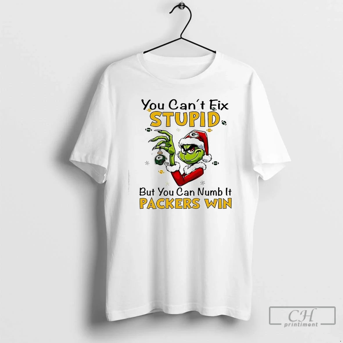 Classic Grinch You Cant Fix Stupid But You Can Numb Green Bay Packers Win T-Shirts, Hoodie, Sweatshirt - T-Shirt, Sweatshirt, Hoodie
