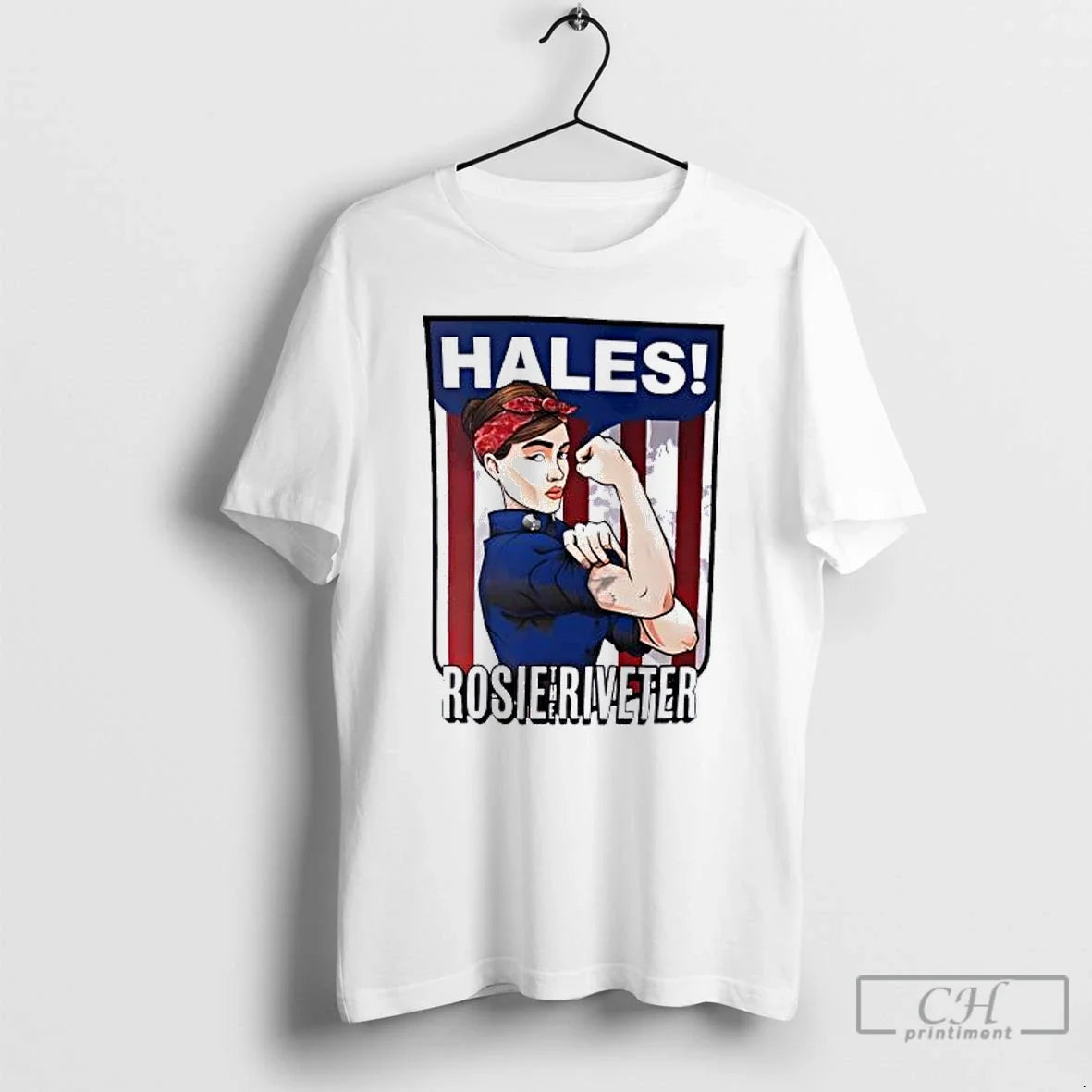 Classic Hales Rosie Riveter Strong Girl Posing Muscle T-Shirts, Hoodie, Sweatshirt - T-Shirt, Sweatshirt, Hoodie