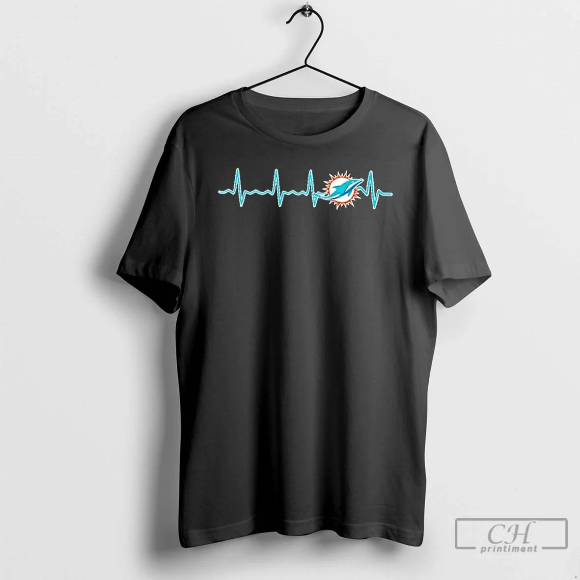 Classic Heartbeat Miami Dolphins Football Logo T-Shirts, Hoodie, Sweatshirt - T-Shirt, Sweatshirt, Hoodie