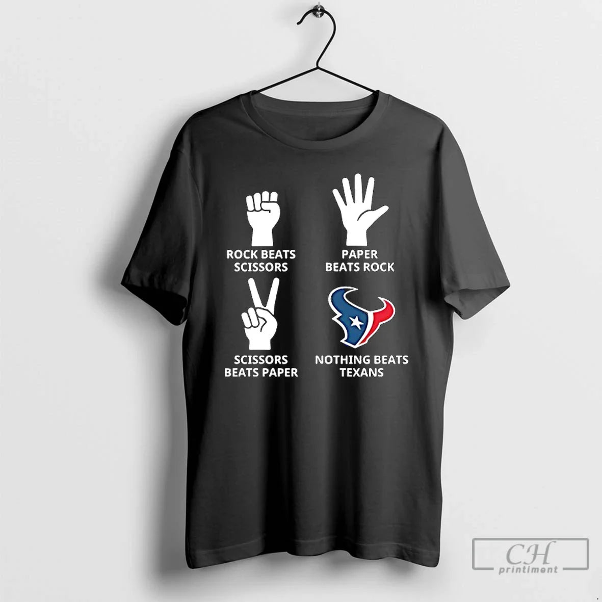 Classic Houston Texans Nothing Beats Rock Beats Scissors Paper Beats Rock Scissors Beats Paper T-Shirts, Hoodie, Sweatshirt - T-Shirt, Sweatshirt, Hoodie