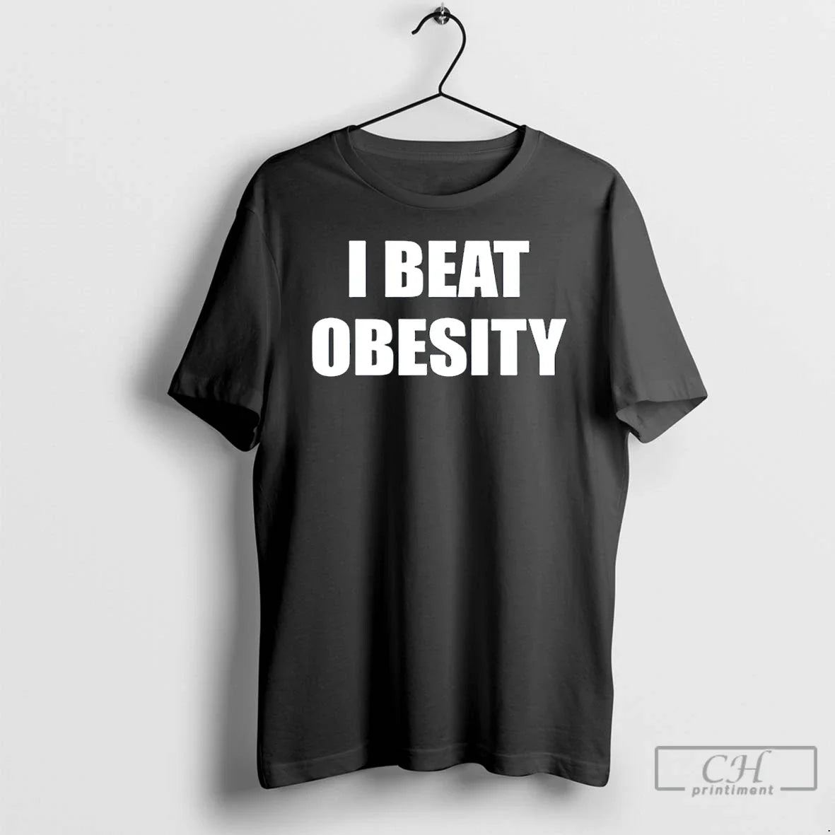 Classic I Beat Obesity Text T-Shirts, Hoodie, Sweatshirt - T-Shirt, Sweatshirt, Hoodie