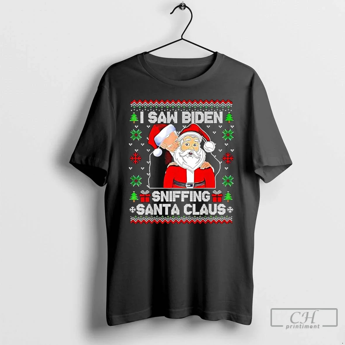 Classic I Saw Biden Sniffing Santa Claus Novelty Ugly T-Shirts, Hoodie, Sweatshirt - T-Shirt, Sweatshirt, Hoodie