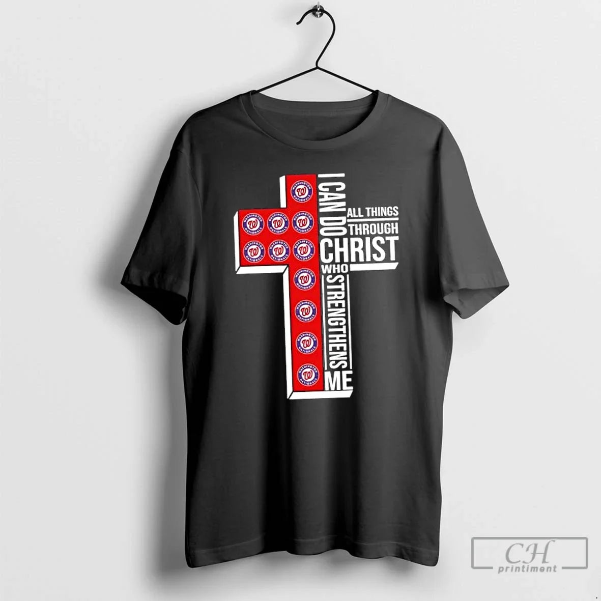 Classic I Can Do All Things Through Christ Who Strengthens Me Washington Nationals Baseball Cross T-Shirts, Hoodie, Sweatshirt - T-Shirt, Sweatshirt, Hoodie