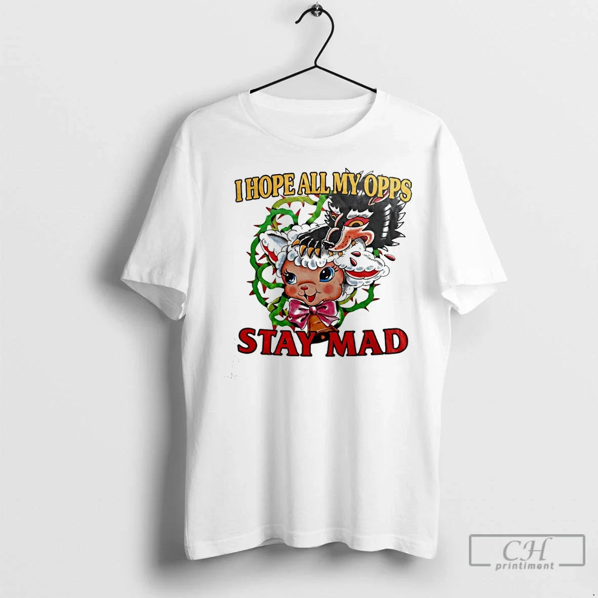 Classic I Hope All My Opps Stay Mad Wolf Sheep T-Shirts, Hoodie, Sweatshirt - T-Shirt, Sweatshirt, Hoodie