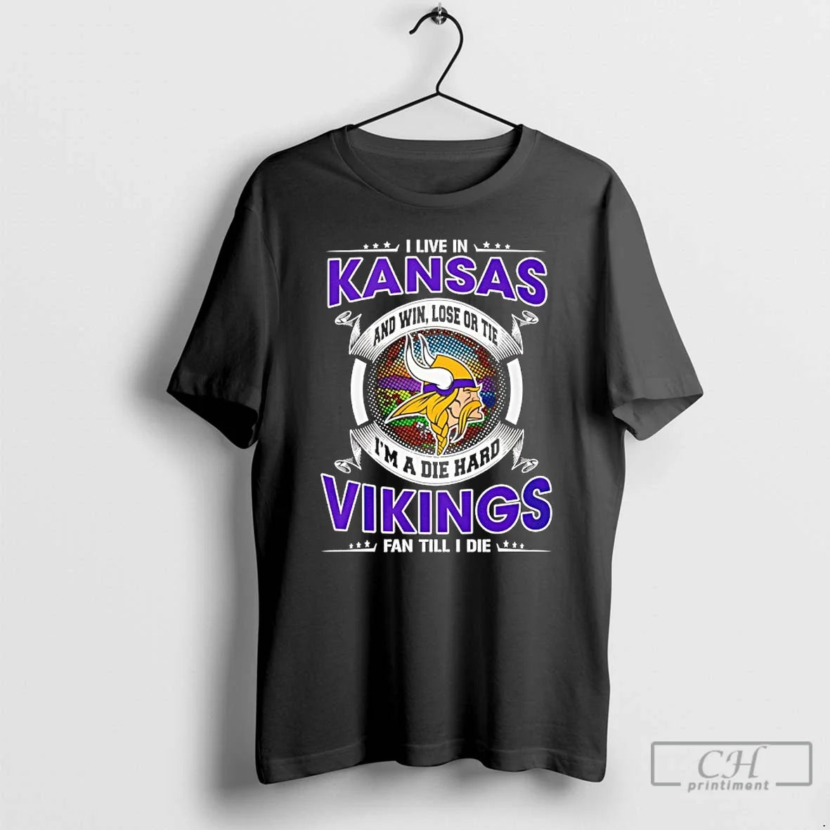 Classic I Live Kansas Win Lose Tie Im Die Hard Vikings T-Shirts, Hoodie, Sweatshirt - T-Shirt, Sweatshirt, Hoodie