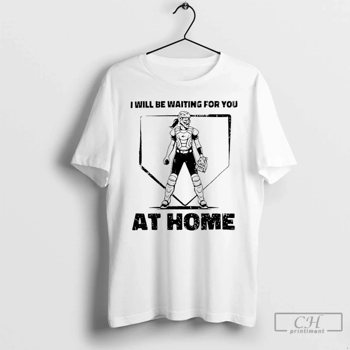 Classic I Will Be Waiting You Home Softball Catcher T-Shirts, Hoodie, Sweatshirt - T-Shirt, Sweatshirt, Hoodie