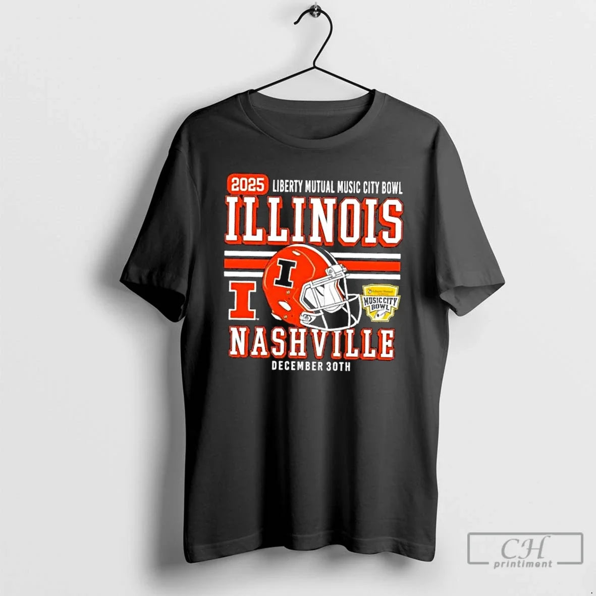 Classic Illinois Fighting Illini Football 2025 Liberty Mutual Music City Bowl T-Shirts, Hoodie, Sweatshirt - T-Shirt, Sweatshirt, Hoodie