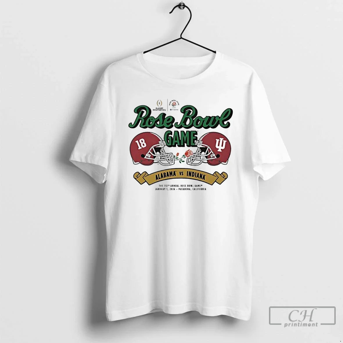 Classic Indiana Vs Alabama 2026 Rose Bowl Game Helmet Matchup T-Shirts, Hoodie, Sweatshirt - T-Shirt, Sweatshirt, Hoodie