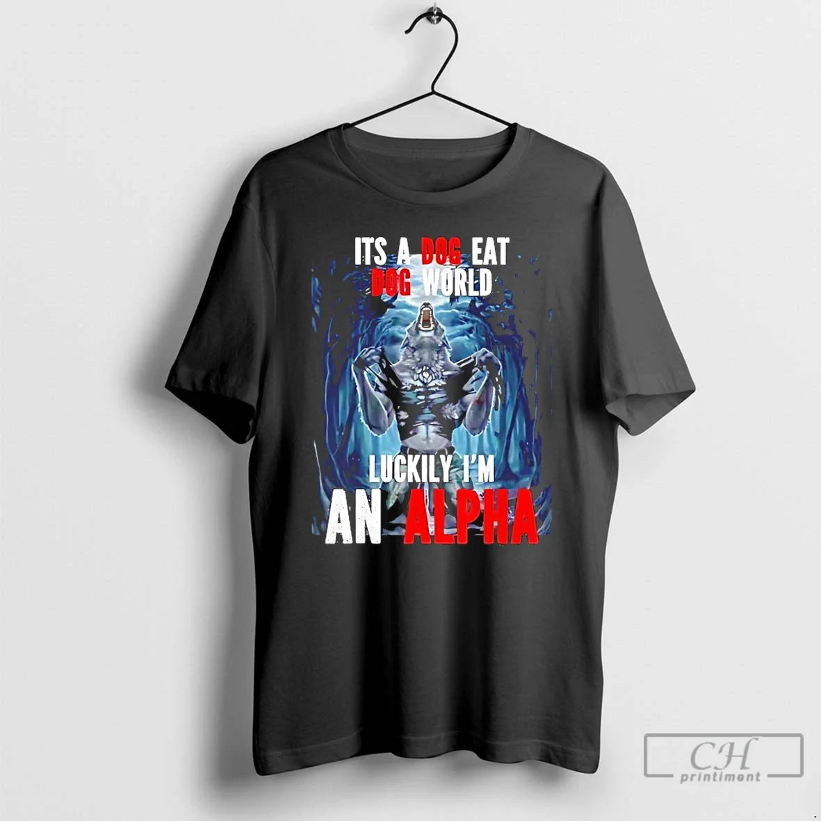Classic Dog Eat Do World Luckily Im Alpha T-Shirts, Hoodie, Sweatshirt - T-Shirt, Sweatshirt, Hoodie