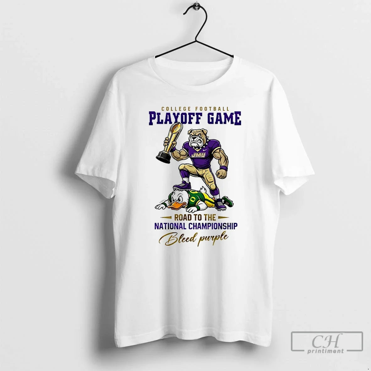 Classic James Madison Dukes 2025 26 Cfp Road National Championship Bleed Purple Mascot T-Shirts, Hoodie, Sweatshirt - T-Shirt, Sweatshirt, Hoodie