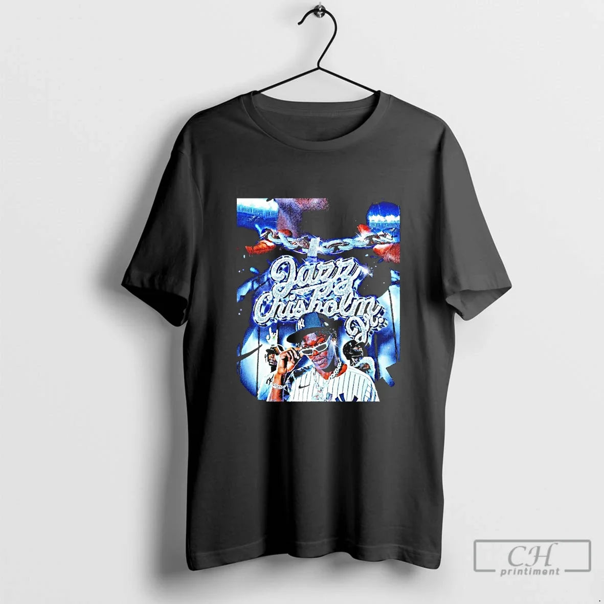Classic Jazz Chisholm Jr New York Yankees Player Diamond Chain Blackshirt T-Shirts, Hoodie, Sweatshirt - T-Shirt, Sweatshirt, Hoodie