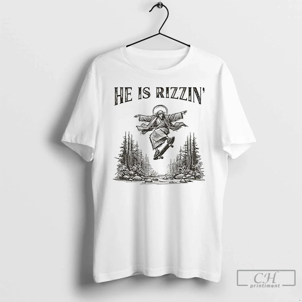 Classic Jesus Skateboarding He Is Rizzin Vintage T-Shirts, Hoodie, Sweatshirt - T-Shirt, Sweatshirt, Hoodie