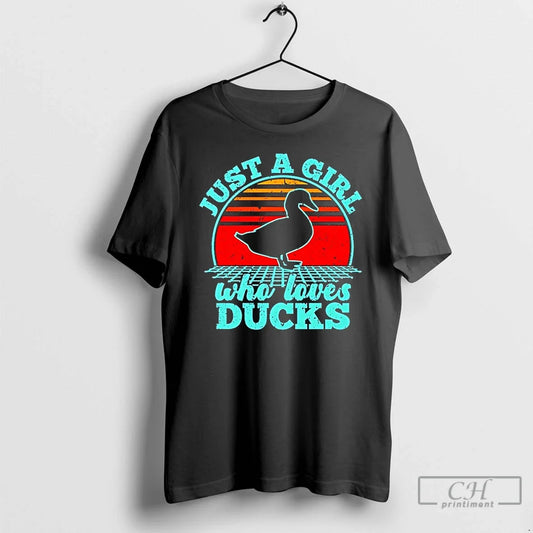 Classic Just Girl Who Loves Ducks Sunset T-Shirts, Hoodie, Sweatshirt - T-Shirt, Sweatshirt, Hoodie