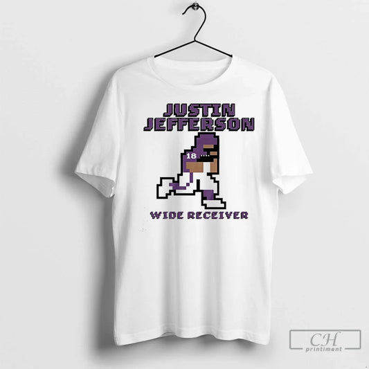 Classic Justin Jefferson Minnesota Vikings Wide Receiver Pixel T-Shirts, Hoodie, Sweatshirt - T-Shirt, Sweatshirt, Hoodie