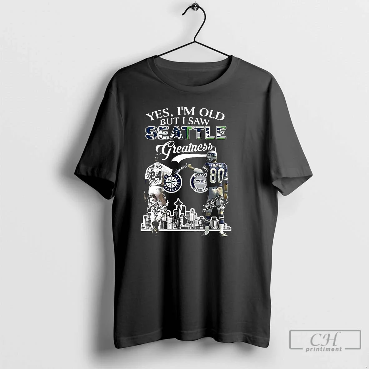Classic Ken Griffey Jr Steve Largent Yes Im Old But I Saw Seattle Mariners T-Shirts, Hoodie, Sweatshirt - T-Shirt, Sweatshirt, Hoodie