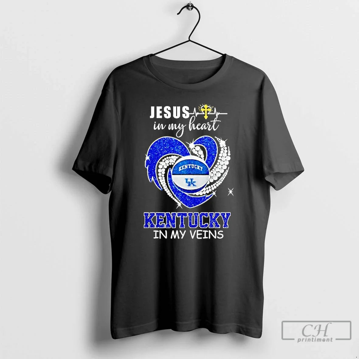Classic Kentucky Wildcats My Veins Jesus My Heart T-Shirts, Hoodie, Sweatshirt - T-Shirt, Sweatshirt, Hoodie