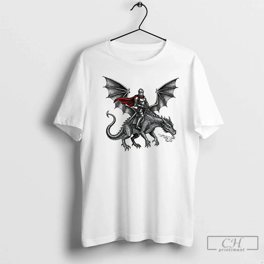 Classic Knight Riding Dragon Art T-Shirts, Hoodie, Sweatshirt - T-Shirt, Sweatshirt, Hoodie