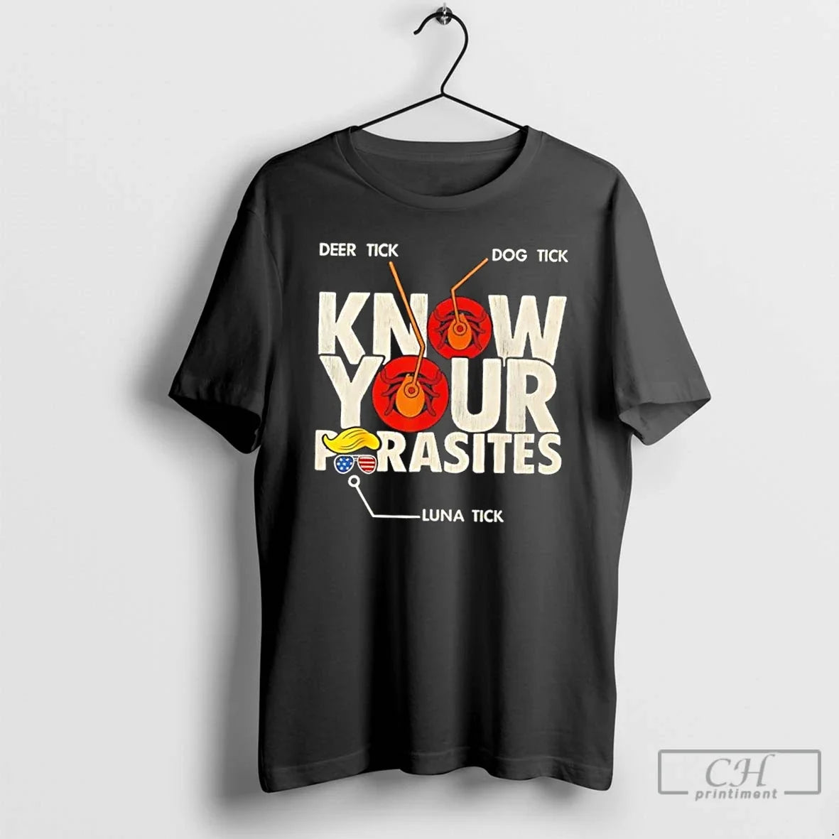 Classic Know Your Parasites Anti Trump Meme Trump Parody Tick Resist T-Shirts, Hoodie, Sweatshirt - T-Shirt, Sweatshirt, Hoodie