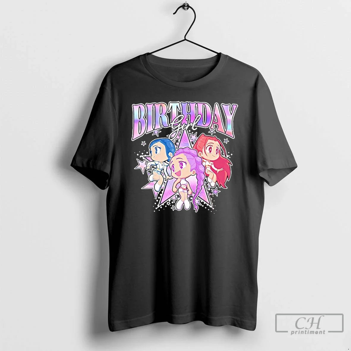 Classic Kpop Demon Hunters Girl Adorable Chibi Group Shot T-Shirts, Hoodie, Sweatshirt - T-Shirt, Sweatshirt, Hoodie