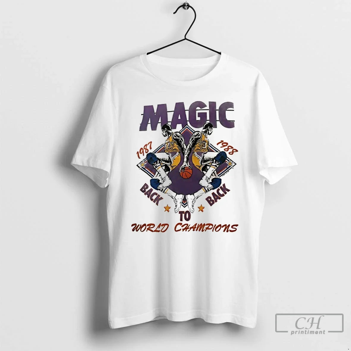 Classic Lakers Magic Johnson Back Back 1987 1988 World Champions T-Shirts, Hoodie, Sweatshirt - T-Shirt, Sweatshirt, Hoodie