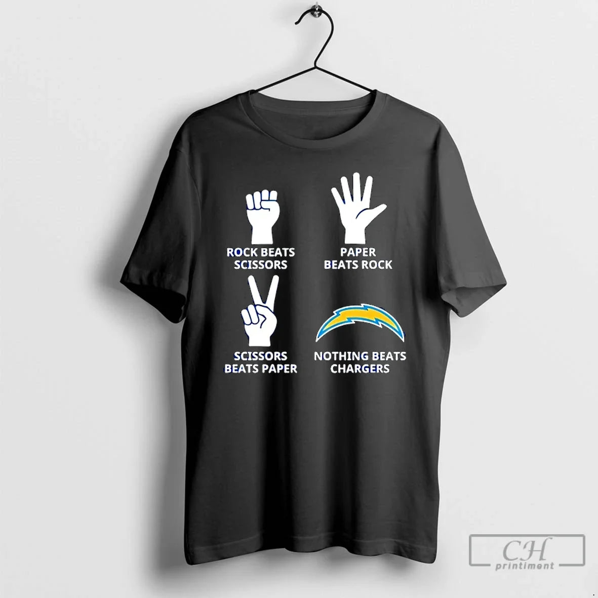 Classic Los Angeles Chargers Nothing Beats Rock Beats Scissors Paper Beats Rock Scissors Beats Paper T-Shirts, Hoodie, Sweatshirt - T-Shirt, Sweatshirt, Hoodie