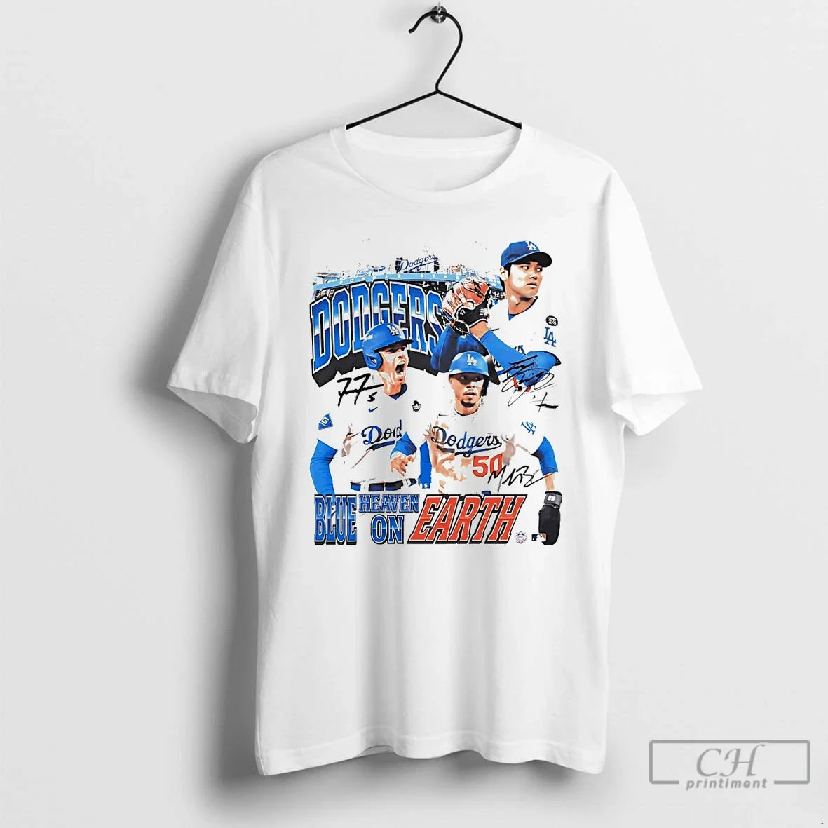 Classic Los Angeles Dodgers Blue Heaven Earth Signatures T-Shirts, Hoodie, Sweatshirt - T-Shirt, Sweatshirt, Hoodie