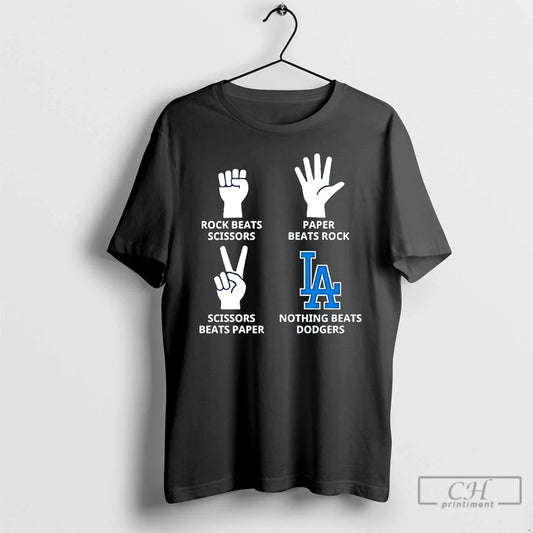 Classic Los Angeles Dodgers Nothing Beats Rock Beats Scissors Paper Beats Rock Scissors Beats Paper T-Shirts, Hoodie, Sweatshirt - T-Shirt, Sweatshirt, Hoodie