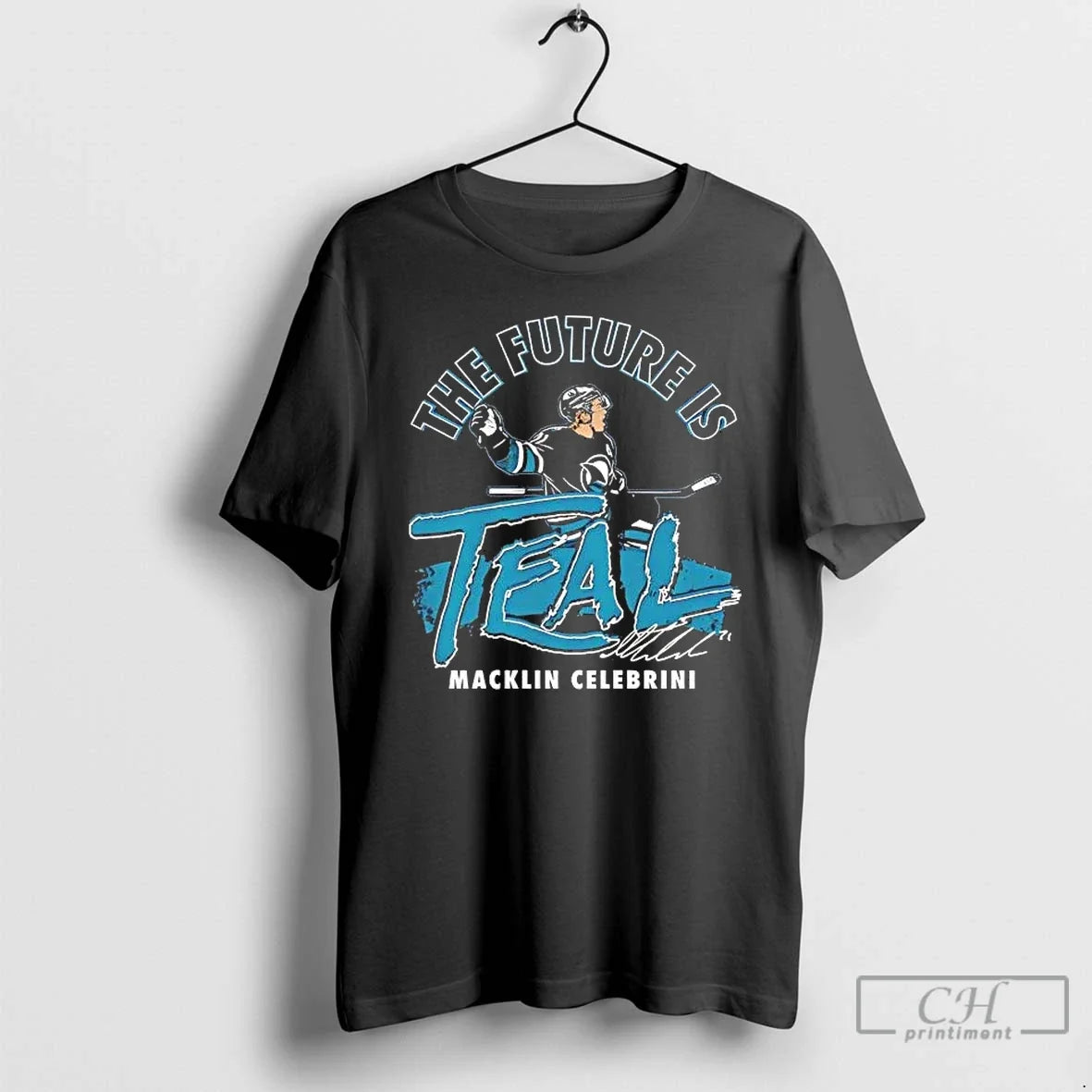 Classic Macklin Celebrini Future Is Teal San Jose Sharks T-Shirts, Hoodie, Sweatshirt - T-Shirt, Sweatshirt, Hoodie