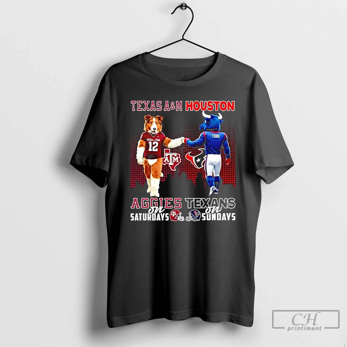 Classic Mascot Texas Am Aggies Saturdays Houston Texans Sundays T-Shirts, Hoodie, Sweatshirt - T-Shirt, Sweatshirt, Hoodie