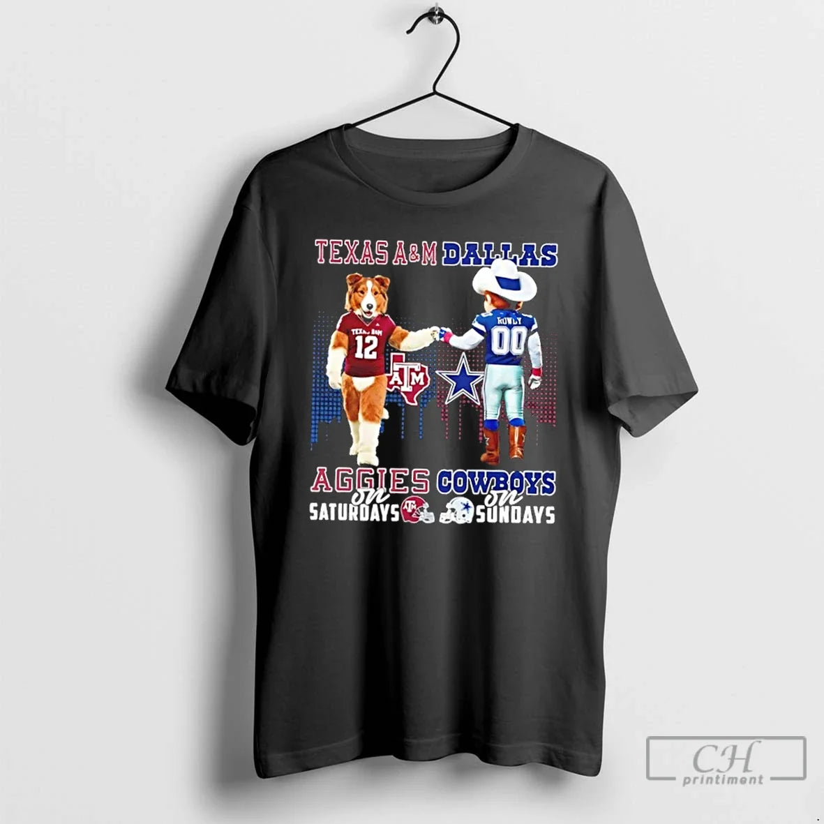 Classic Mascots Texas Am Aggies Saturdays X Dallas Cowboys Sundays Skyline T-Shirts, Hoodie, Sweatshirt - T-Shirt, Sweatshirt, Hoodie